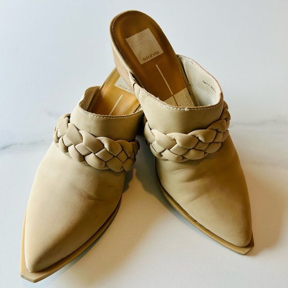 Dolce Vita Shoes - Dolce Vita Tan Cream Braided Mules